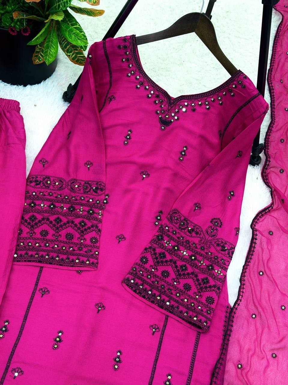 Trending Designer Rayon Cotton Salwar Kameez With Dupatta For Wedding