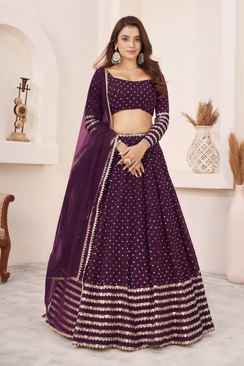Bollywood Style Art Silk Lehenga Choli Wedding Party Wear Women