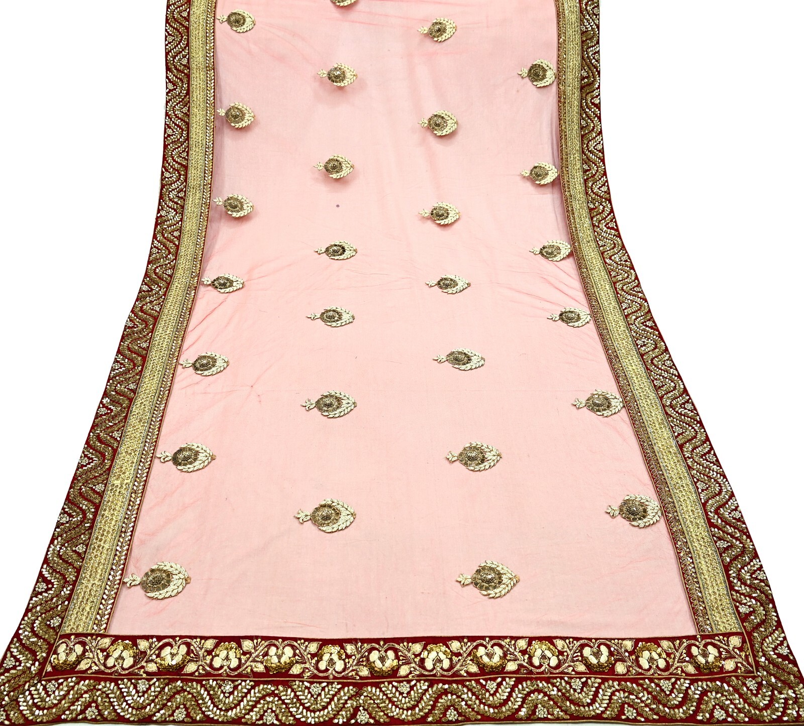 Indian New Heavy Pure Silk Hand Embroidered Designer Sabyasachi Lehenga 3pcs Set