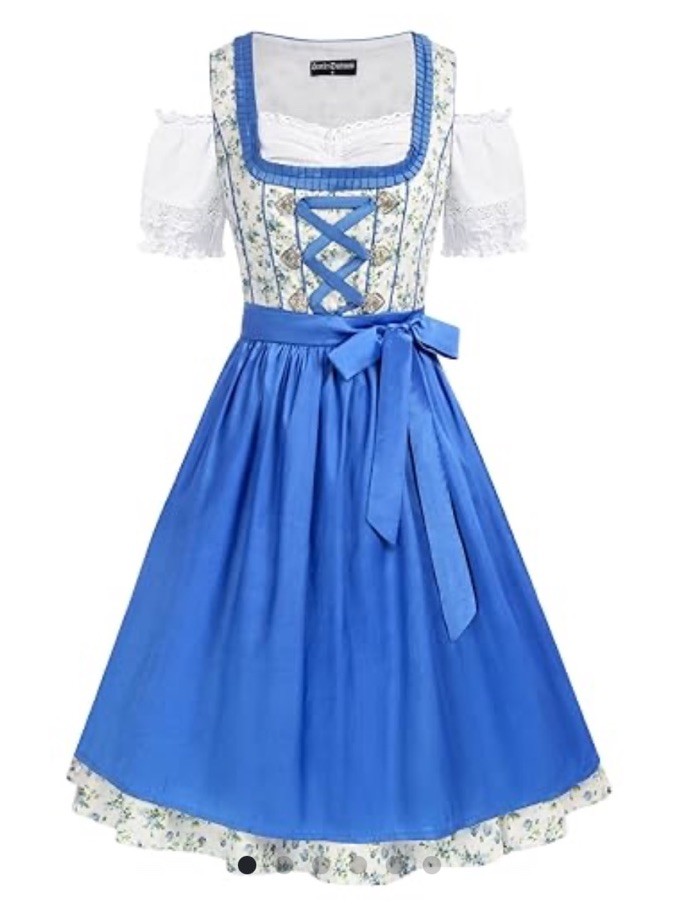 Oktoberfest Bavarian German Beer Festival Dirndl Cosplay SM 3 PC Premium Dress