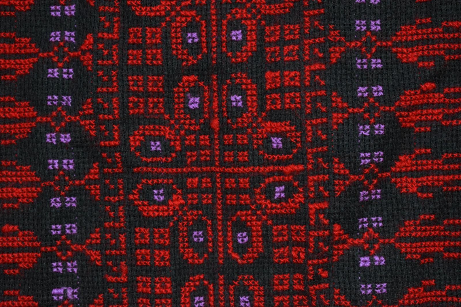 Hand Tatreez Bedouin -Stitched Wrap Scarf Embroidered Egyptian Shawl Tablecloth