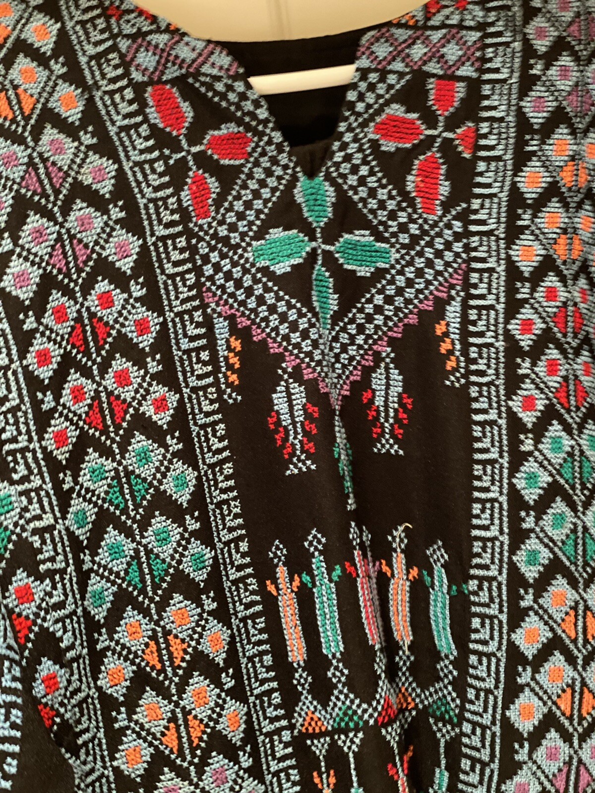 Beautiful Hand Embroidered Kaftan (front And Back) made In Petra, Jordan.