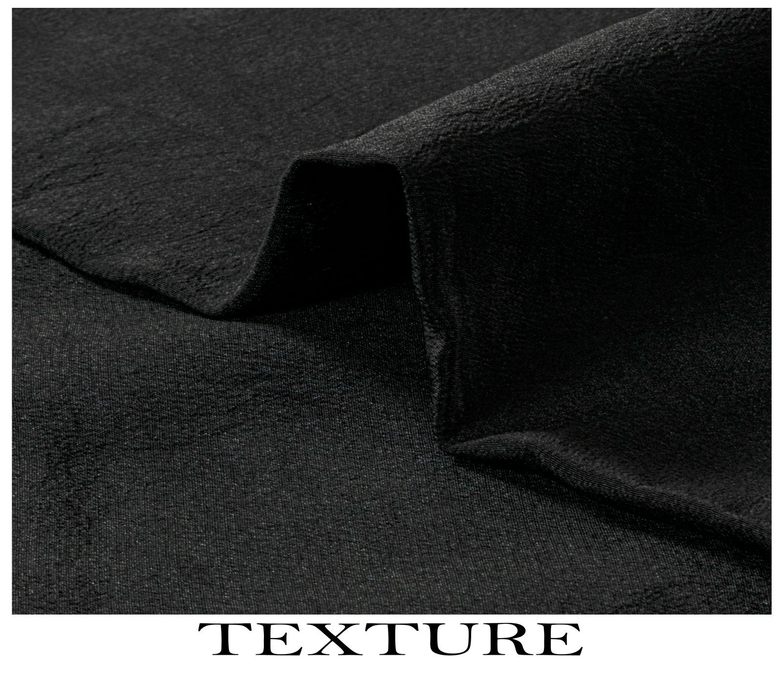 Sanskriti Vintage Saree Solid/Plain Black Pure Crepe Sari 5.5+Yard Craft Fabric