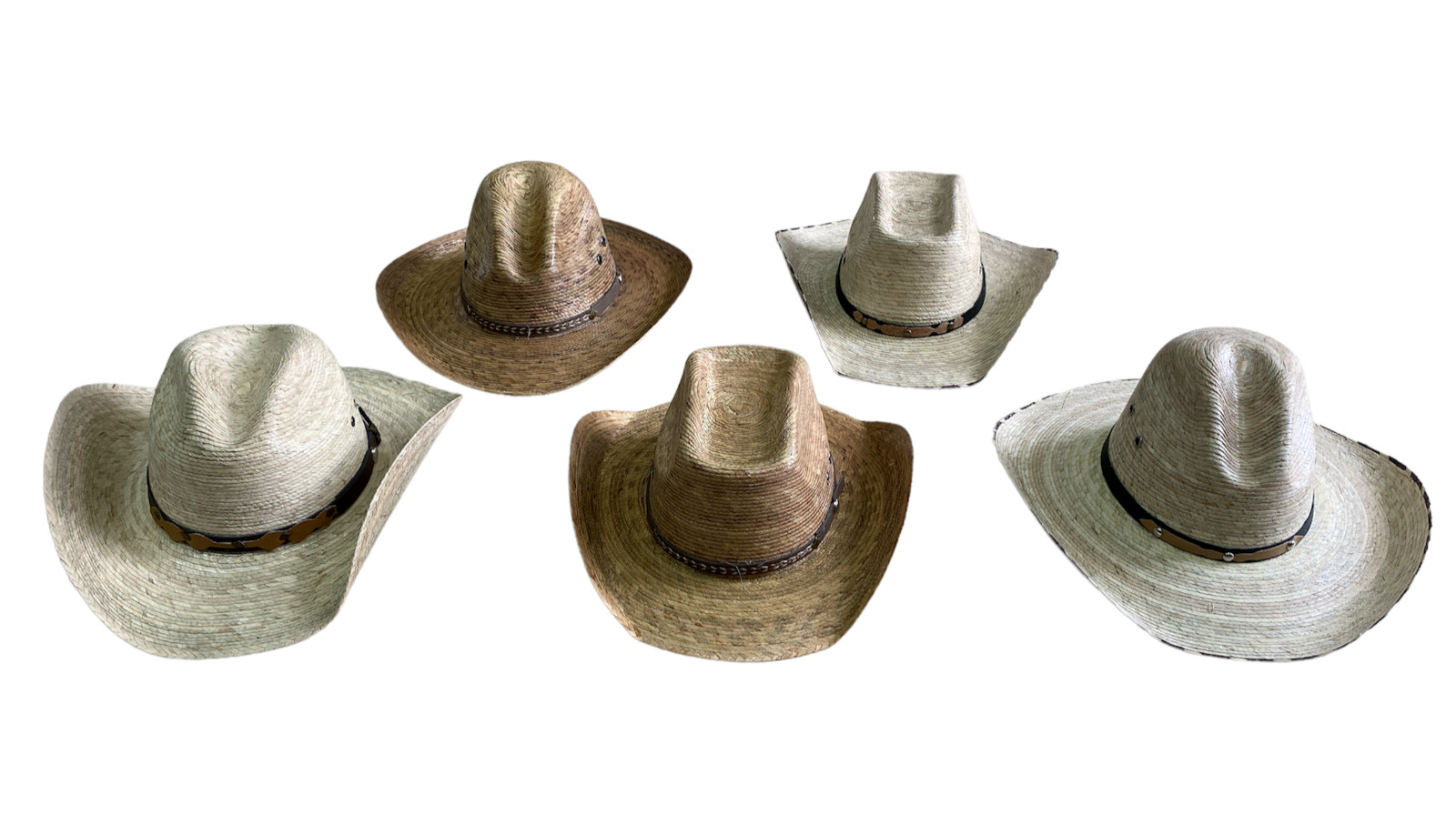 10 WHOLESALE SET KIDS MEXICAN PALM HATS , OUTDOOR ,SOMBRERO , PARTY , 4 -8