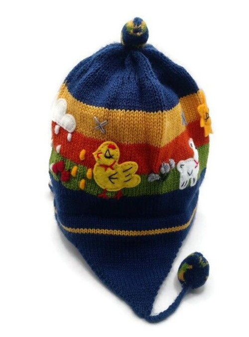 Handmade Chullo for kids – Peruvian Warmer hat for Winter knitting in Woll