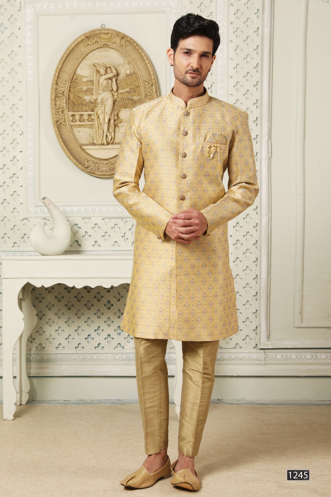 Indian Mens Wedding Designer Traditional Bollywood Ethnic Wear Semi Indo Western