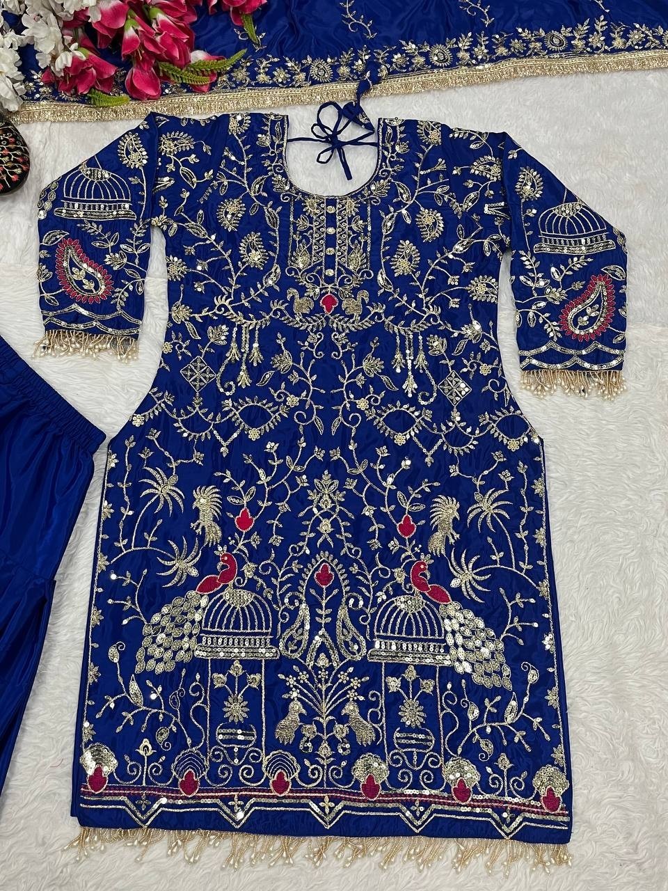 Readymade Bandhani Indian Pakistani Wedding Party Salwar Kameez Anarkali Suits