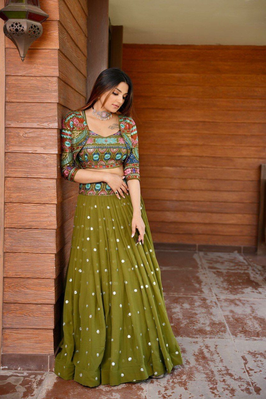 LEHENGA CHOLI INDIAN BOLLYWOOD WEDDING PARTY PAKISTANI WEAR READYMADE