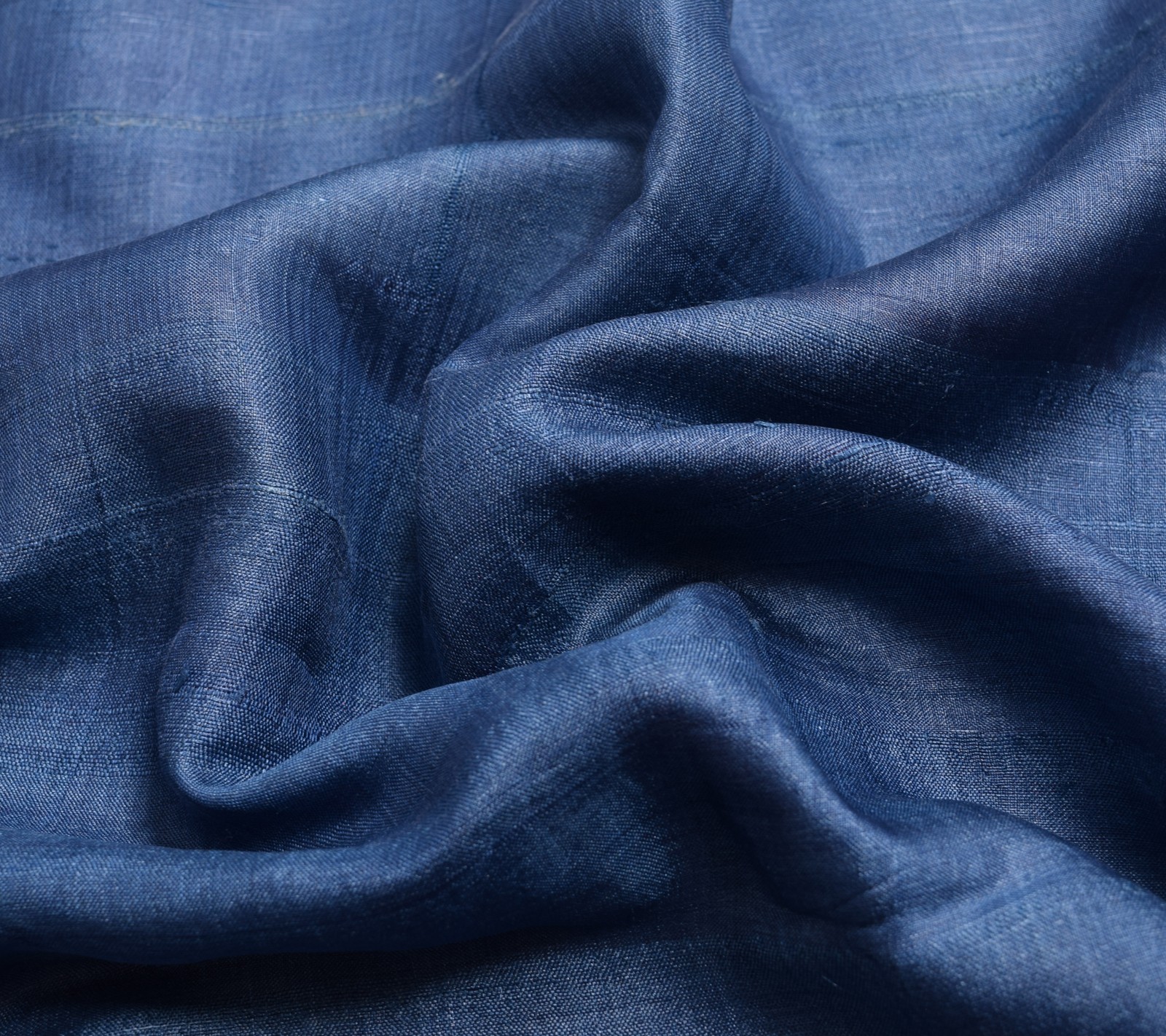 Sushila Vintage Blue Saree 100% Pure Tussar Silk Woven Floral Soft Sari Fabric