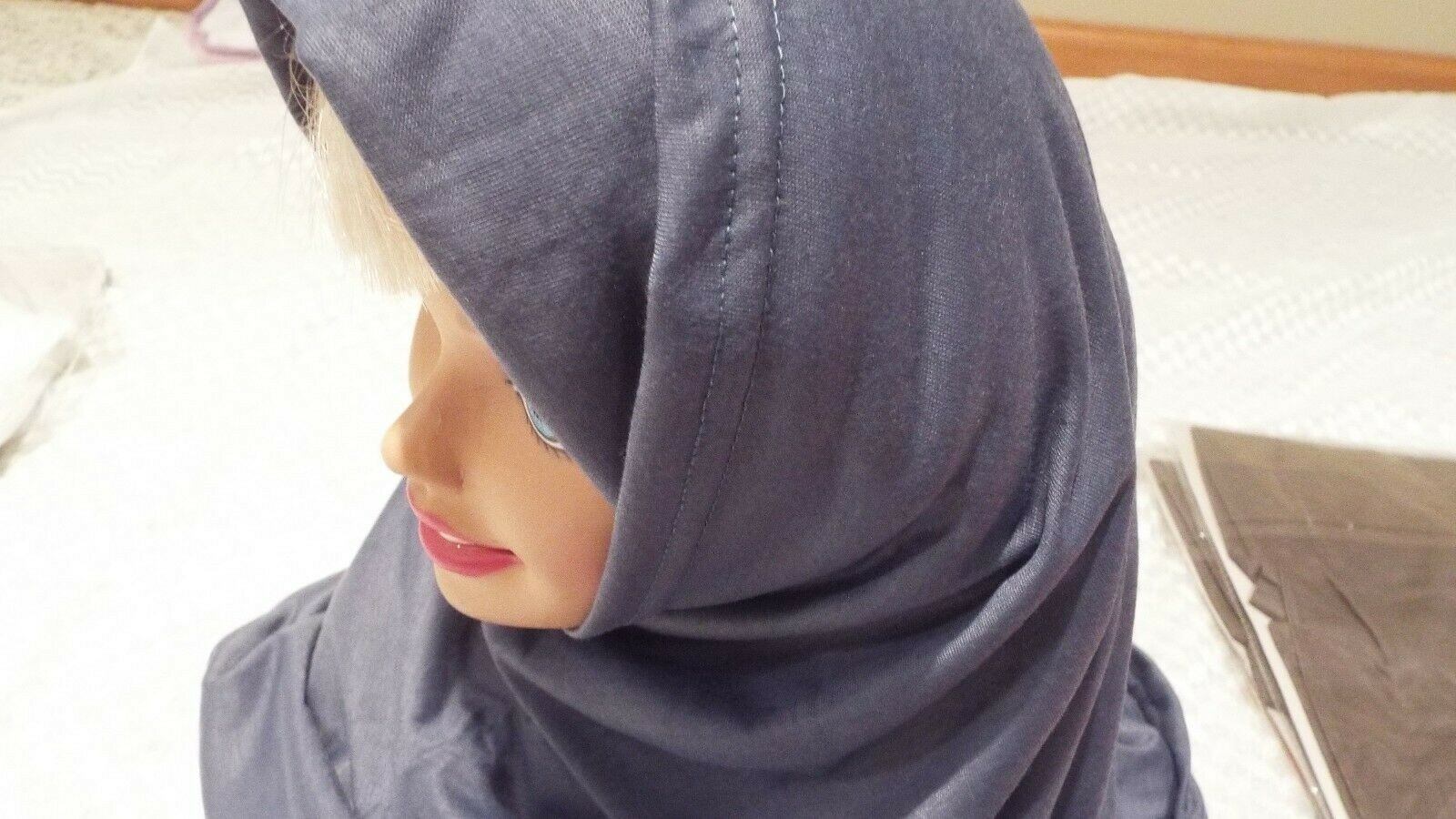 Lot of 2 Two piece Al-Amira Hijabs 2 pc hijab scarf black pink gray blue marron