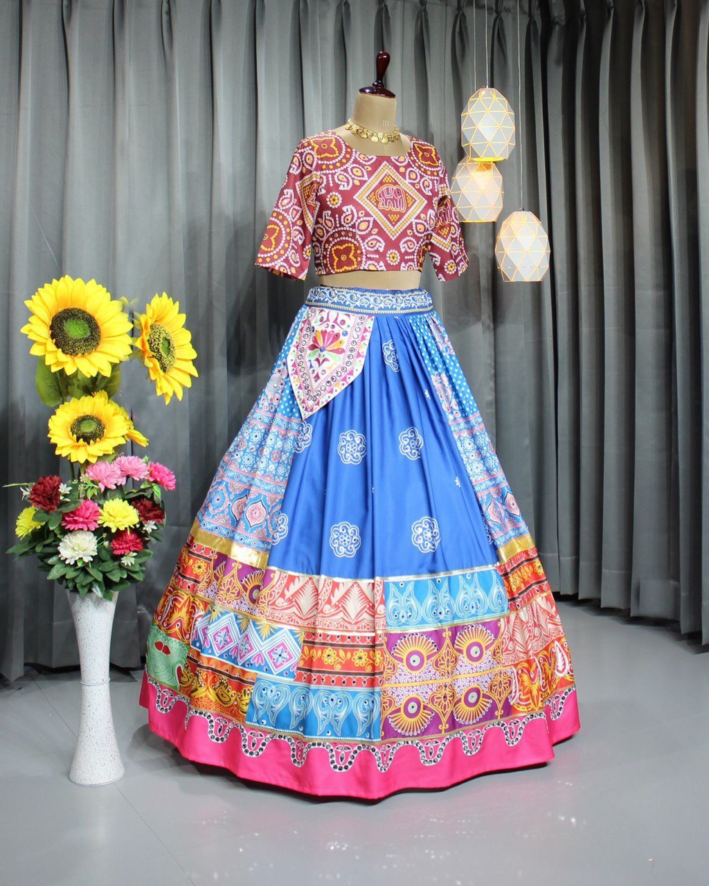 Designer Navaratri Lehenga Choli For Women Party Wear Bollywood By Aadat Export