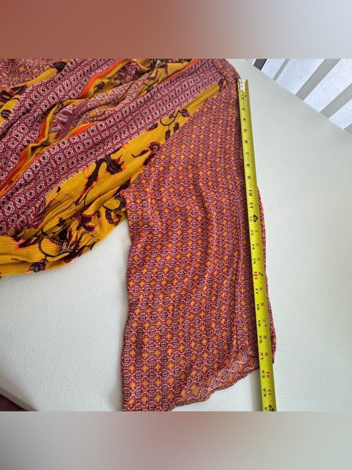 Raga Daze in the Sun Boho Duster Kimono Long Maxi Mix Print‎ Size XL