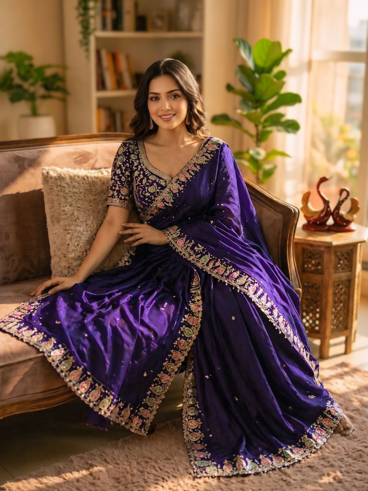 NEW SAREE BLOUSE NEW SARI INDIAN WEDDING DESIGNER BOLLYWOOD PAKISTANI PARTY WEAR