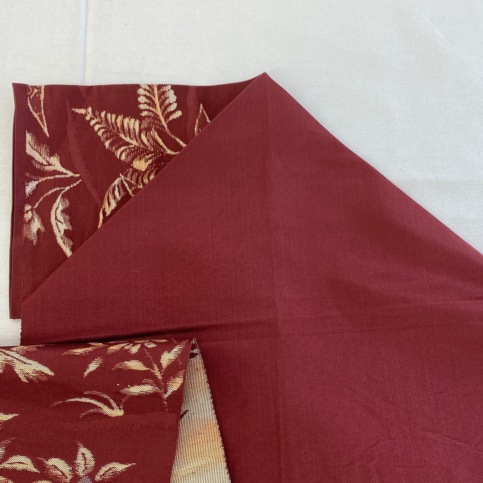 Japanese Vintage Kimono Nagoya Obi Polyester Brown Traditional 136 x 11 in