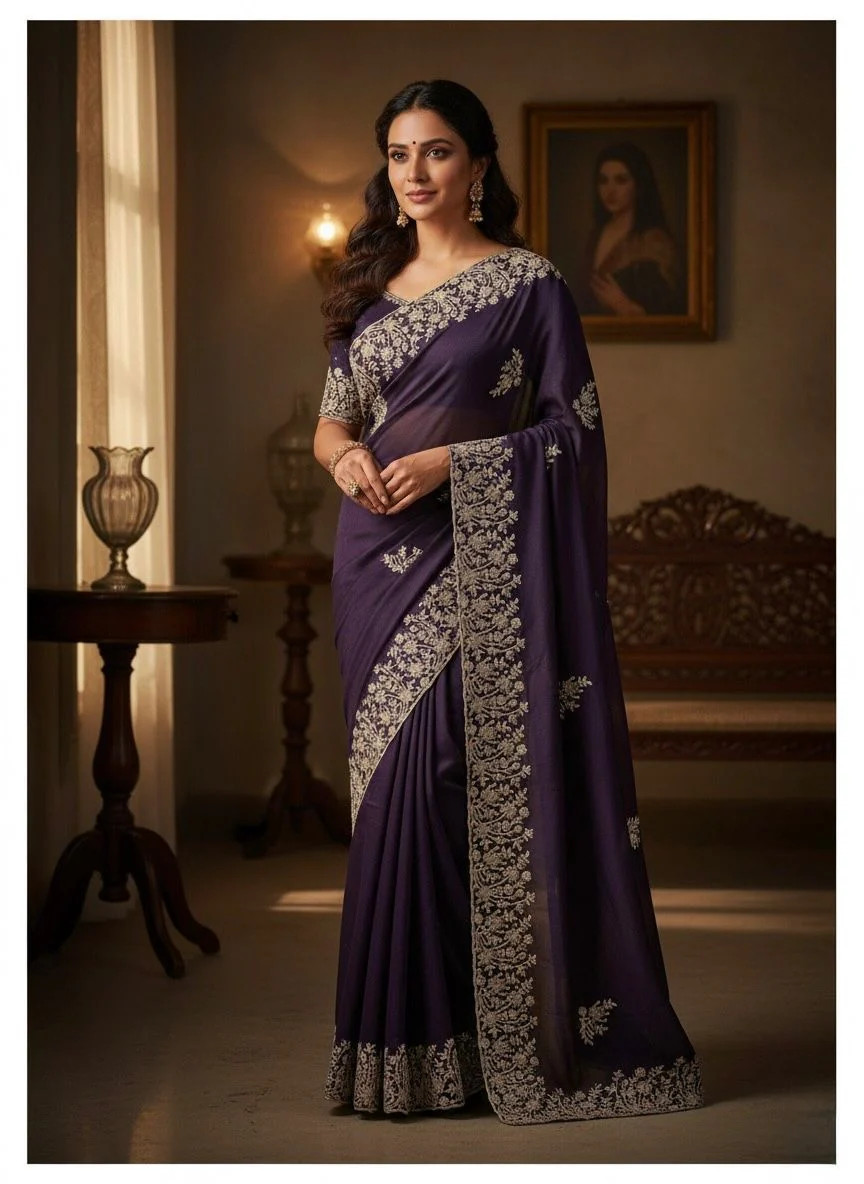 Star Georgette Traditional Saree, Cultural Wear for Women
