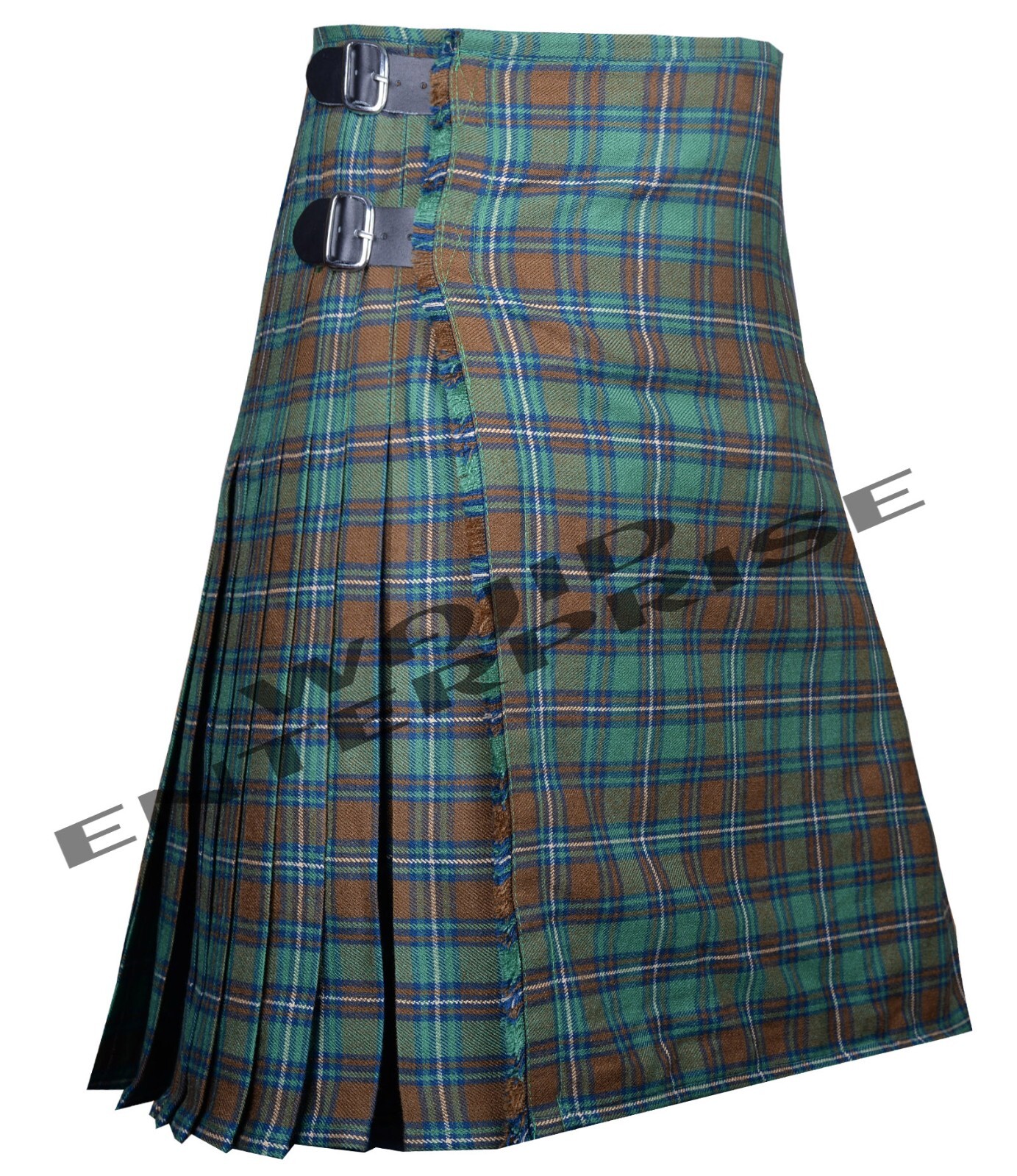 Scottish Traditional Kilt County Kerry Tartan 8 YARD KILT Custom Size Men’s Kilt