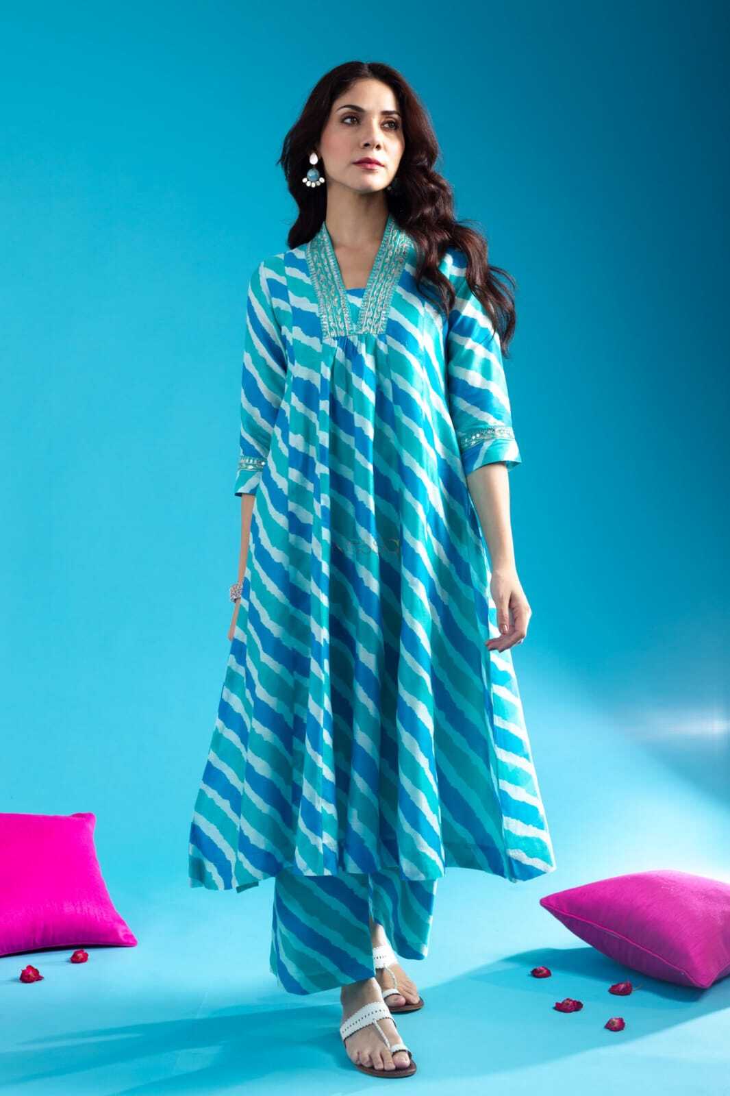 100% COTTON Indian Anarkali Kurta Pant Sets Beautiful Designer Salwar Kameez Set