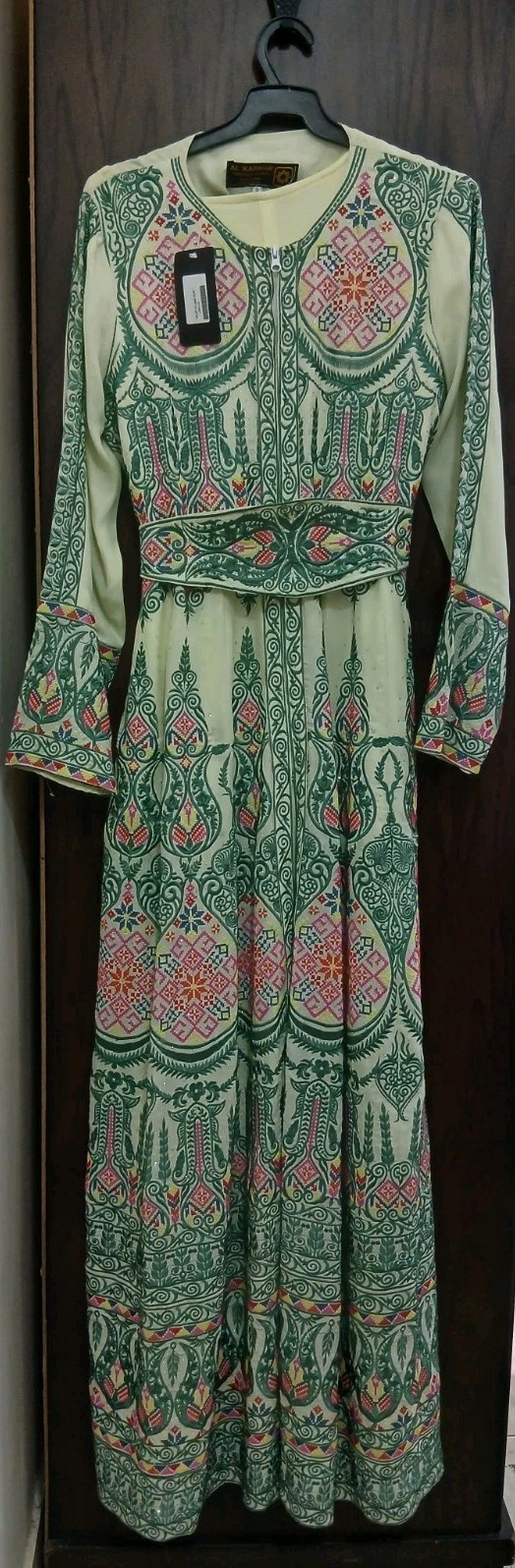 Traditional Palestinian Thobe Embroidered Dress Jordanian Caftan Henna Wedding