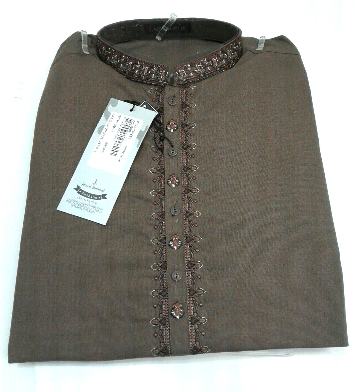 Men’s Kameez Shalwar Extra Small, Brown JJKS-S-US-32585/S22/JJ8236-FL