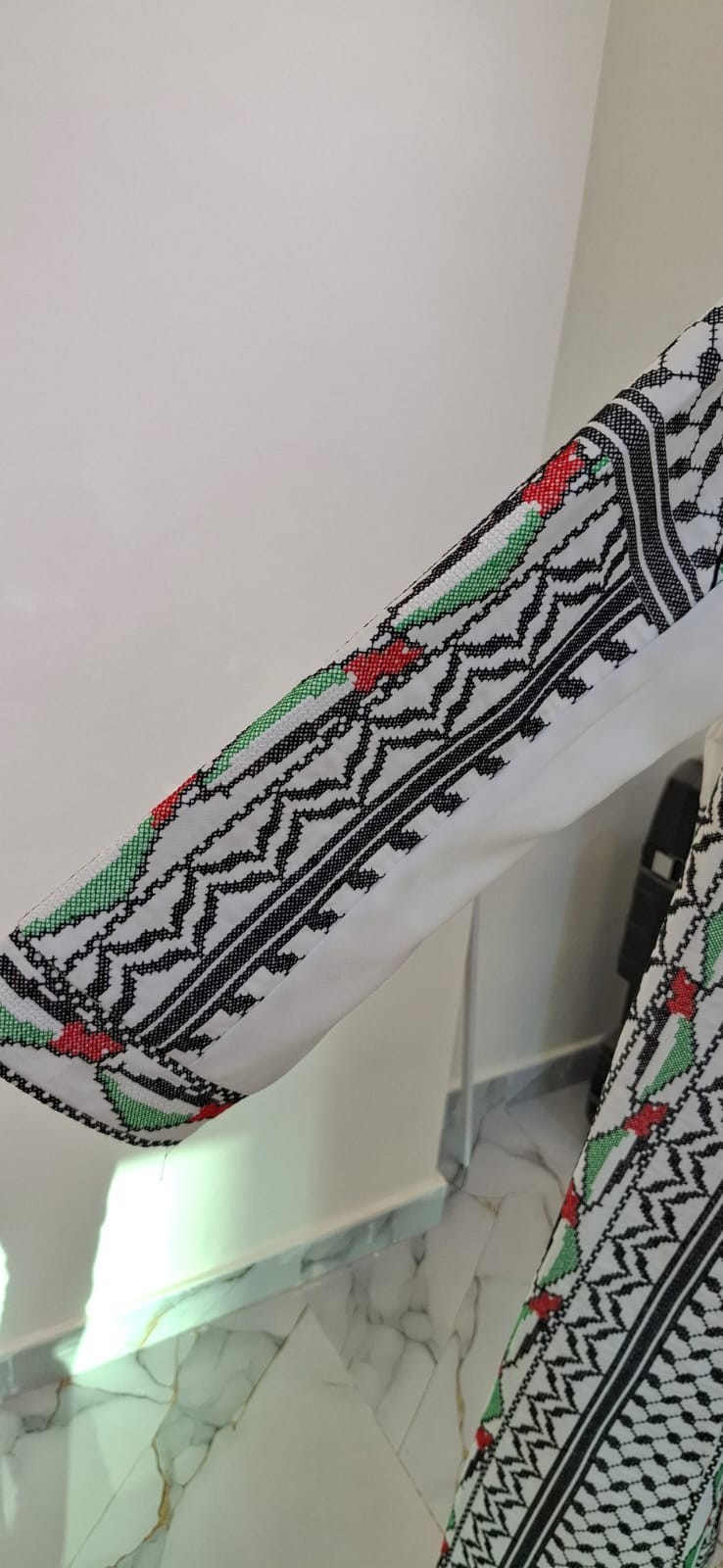 Authentic Palestinian Thobe – Machine Embroidered Tatreez Dress