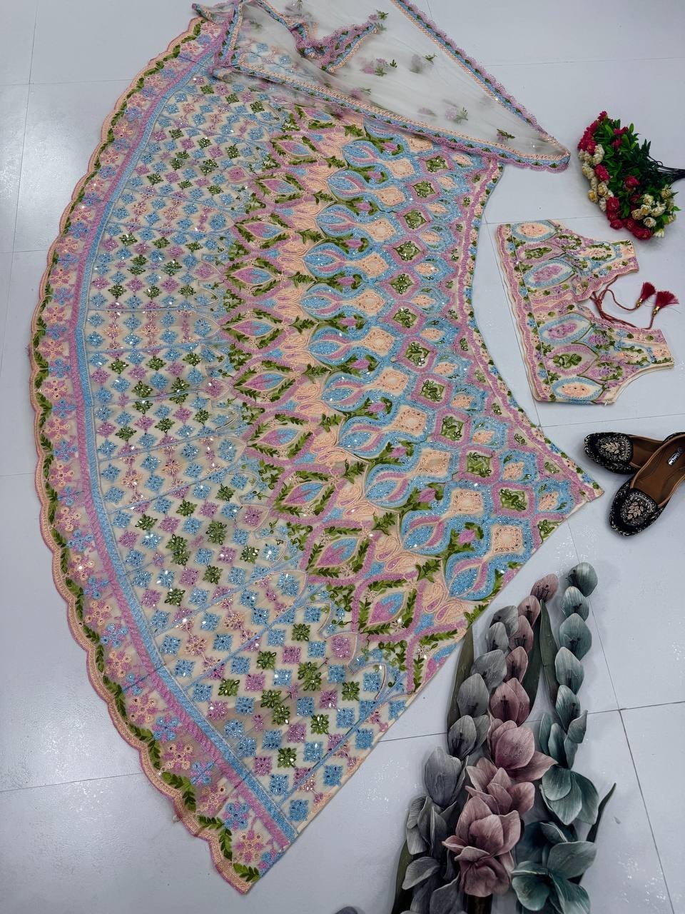 Fancy Designer Heavy Soft Net Lehenga Choli With Dupatta For Engagement Wear