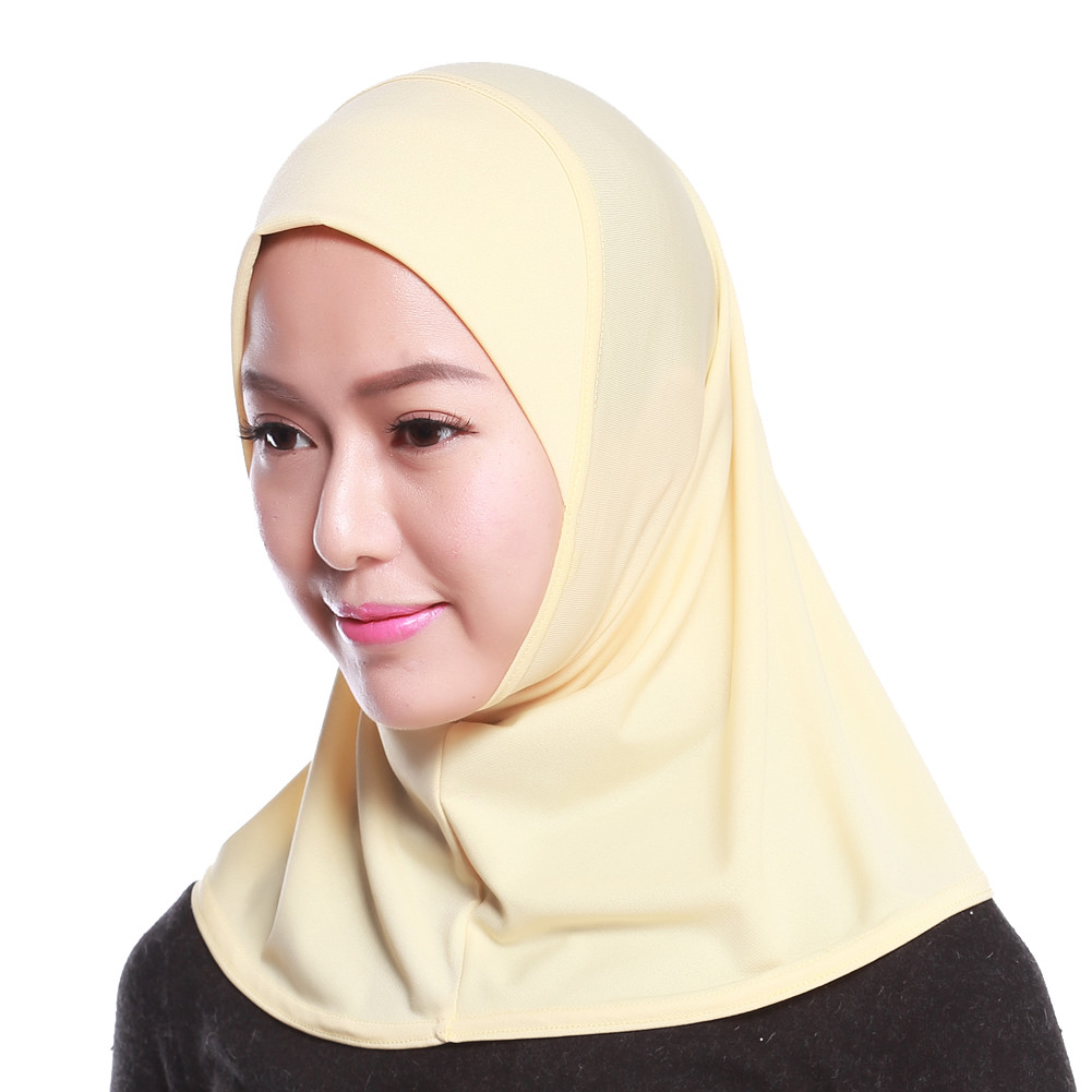 Islamic Amira Hijab Solid Color Bonnet Muslim Women Instant Turban Underscarf