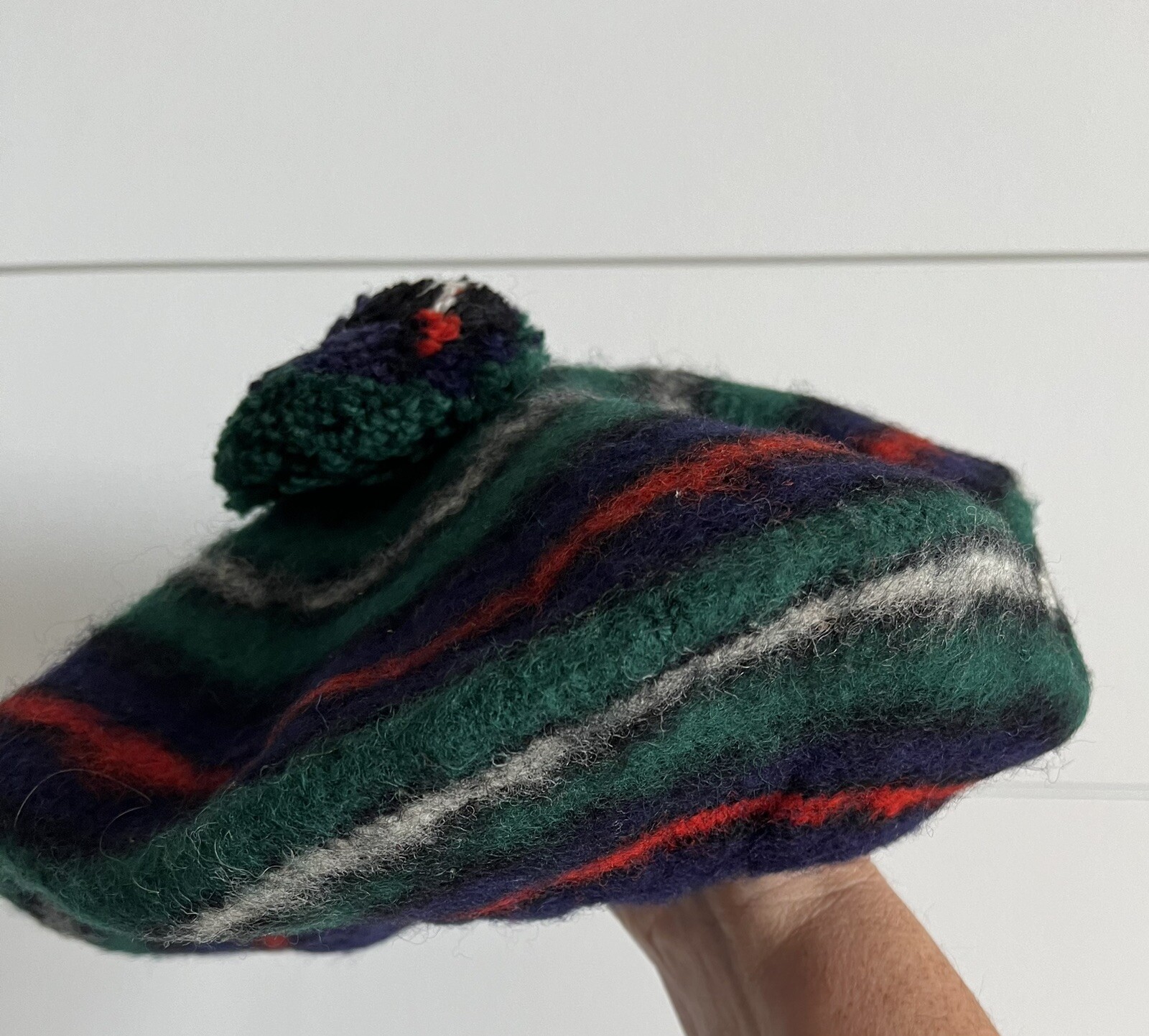 Vintage Scottish Tam By Monteiths Glascow 100% Wool Adult