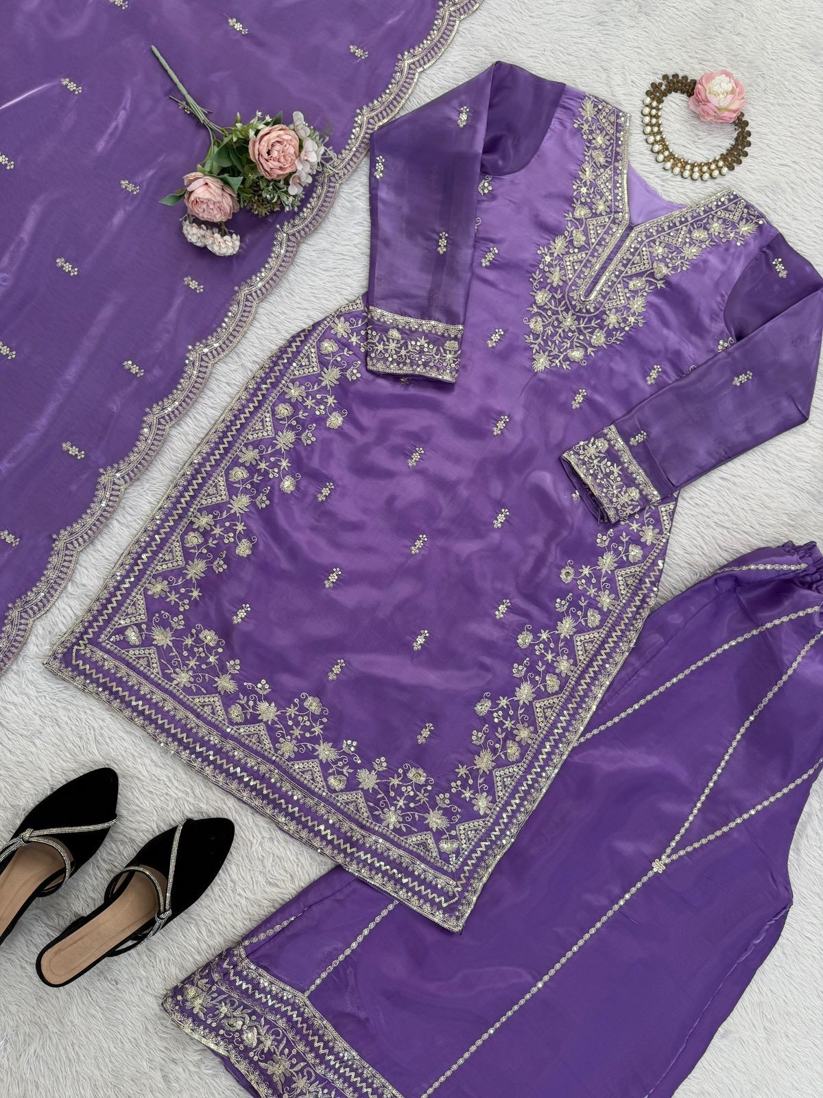 Designer Indian Pakistani top plazzo Bollywood Dress Party Wear Suit wedding