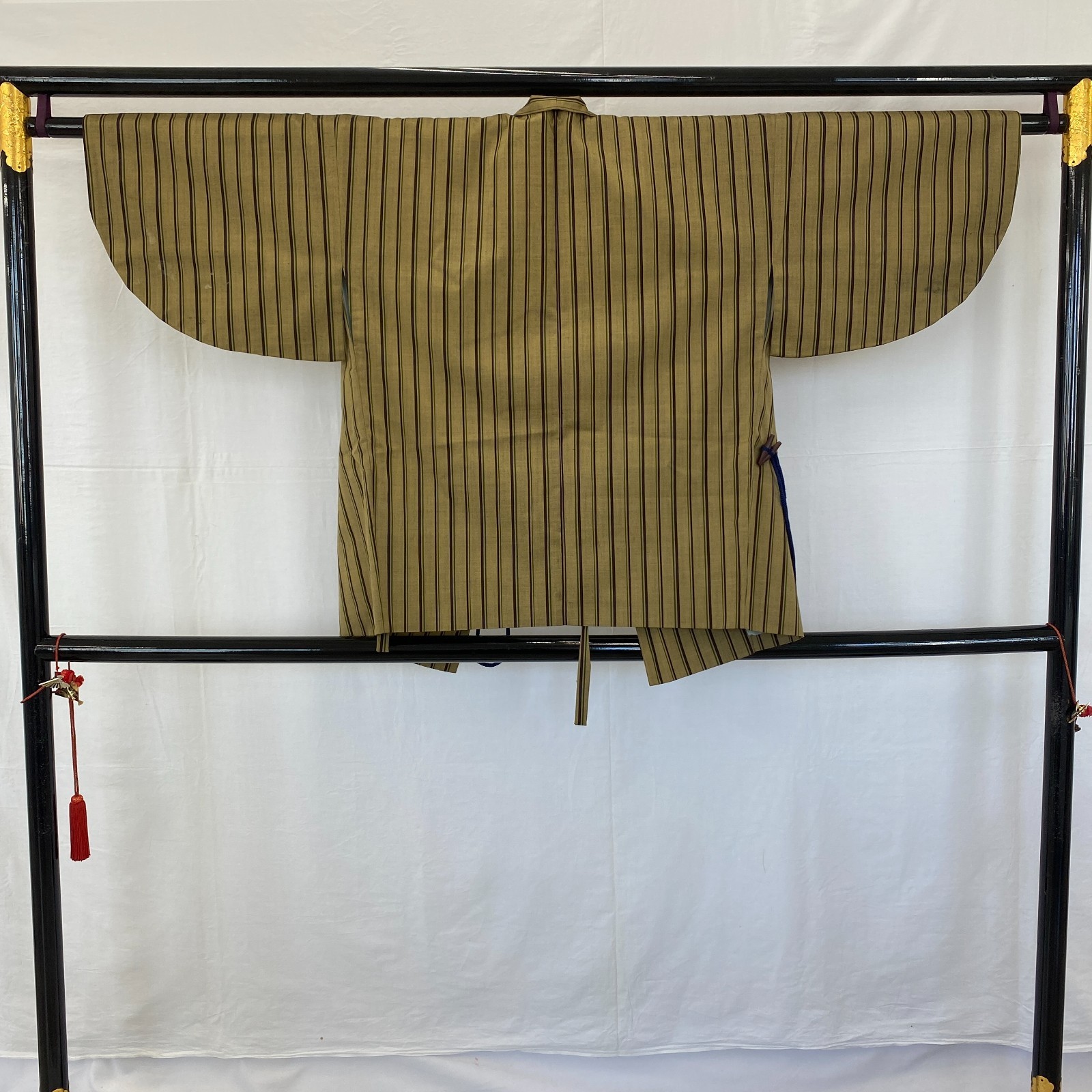 Japanese Vintage Kimono Haori Jacket Cotton Brown Traditional Authentic 29 in