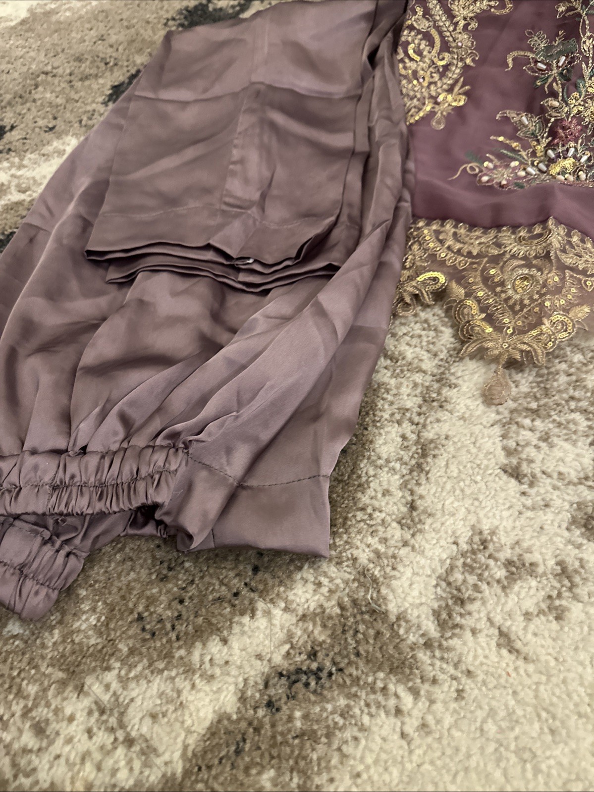 Pakistani Indian salwar kameez Embroidered Chiffon Long Duppatta Bust 36
