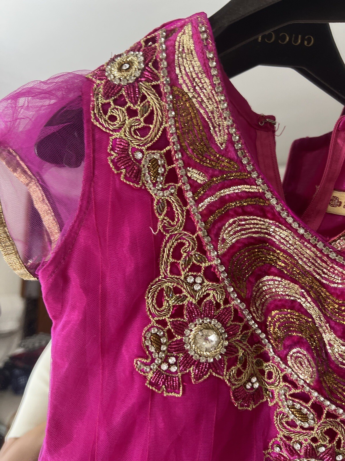 Two INDIAN CHILD DRESS PARTY,MARRIAGE /OCCASSION DRESS EMBROIDERY. Size 32/28&30
