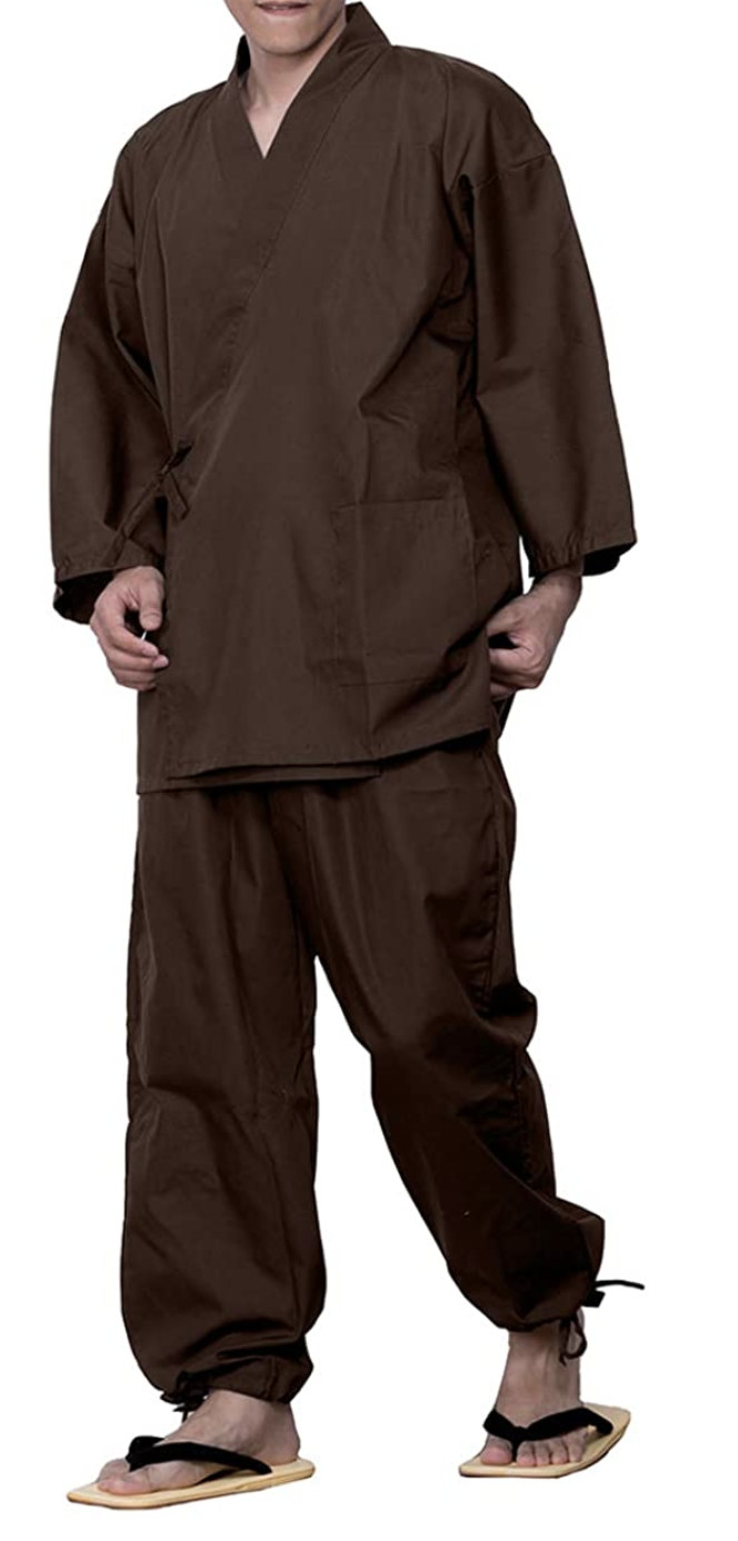 Japanese Traditional Working Wear Samue Clothing Relax Wear Polyester Japan