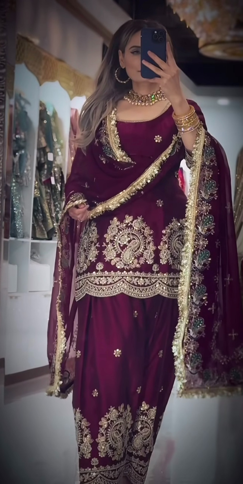 PAKISTANI DRESS BOLLYWOOD SUIT INDIAN WEDDING DHOTI TOP SALWAR KAMEEZ PARTY WEAR