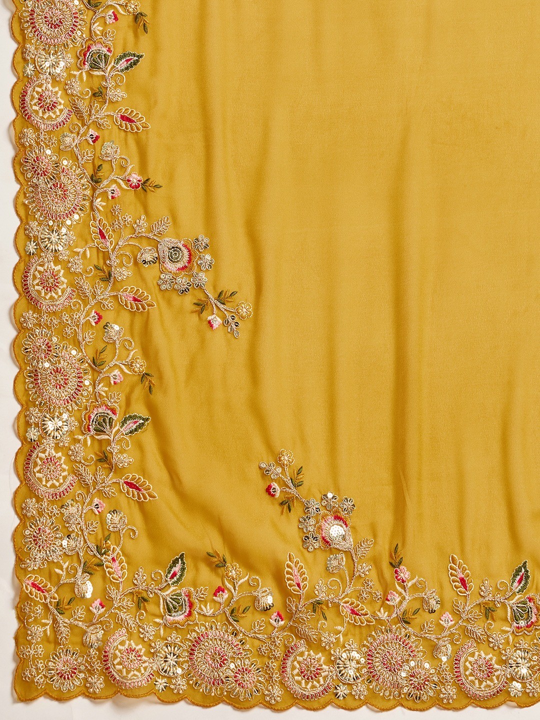 Readymade Soft Star Georgette Saree Embroidered Border Party Wear Wedding Sari