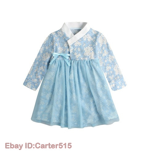 Korean Traditional Baby Girl Party Formal Dress Hanbok Stage Performance Dresses