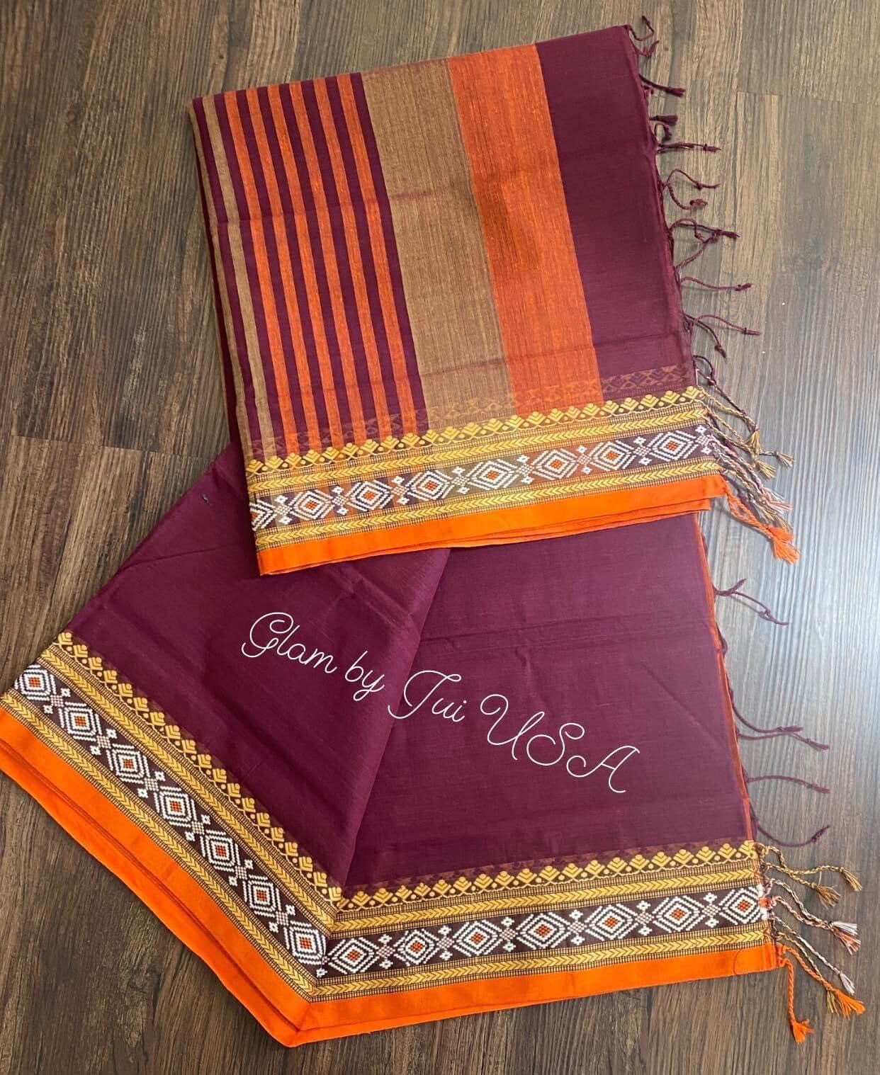 Cotton Handloom Saree Bollywood Traditional Ethnic Wear