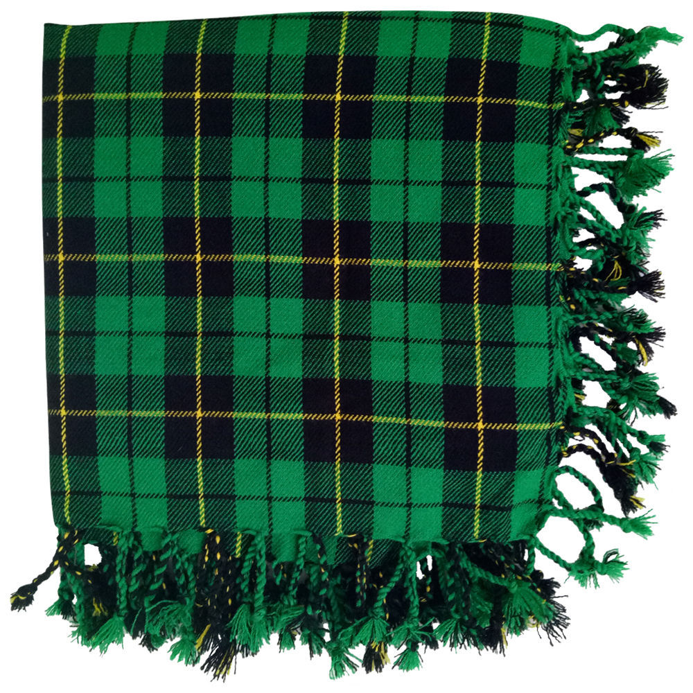 Hunting Wallace Tartan 48″ x 48″ Purled & Fringed Kilt’s New Fly plaids