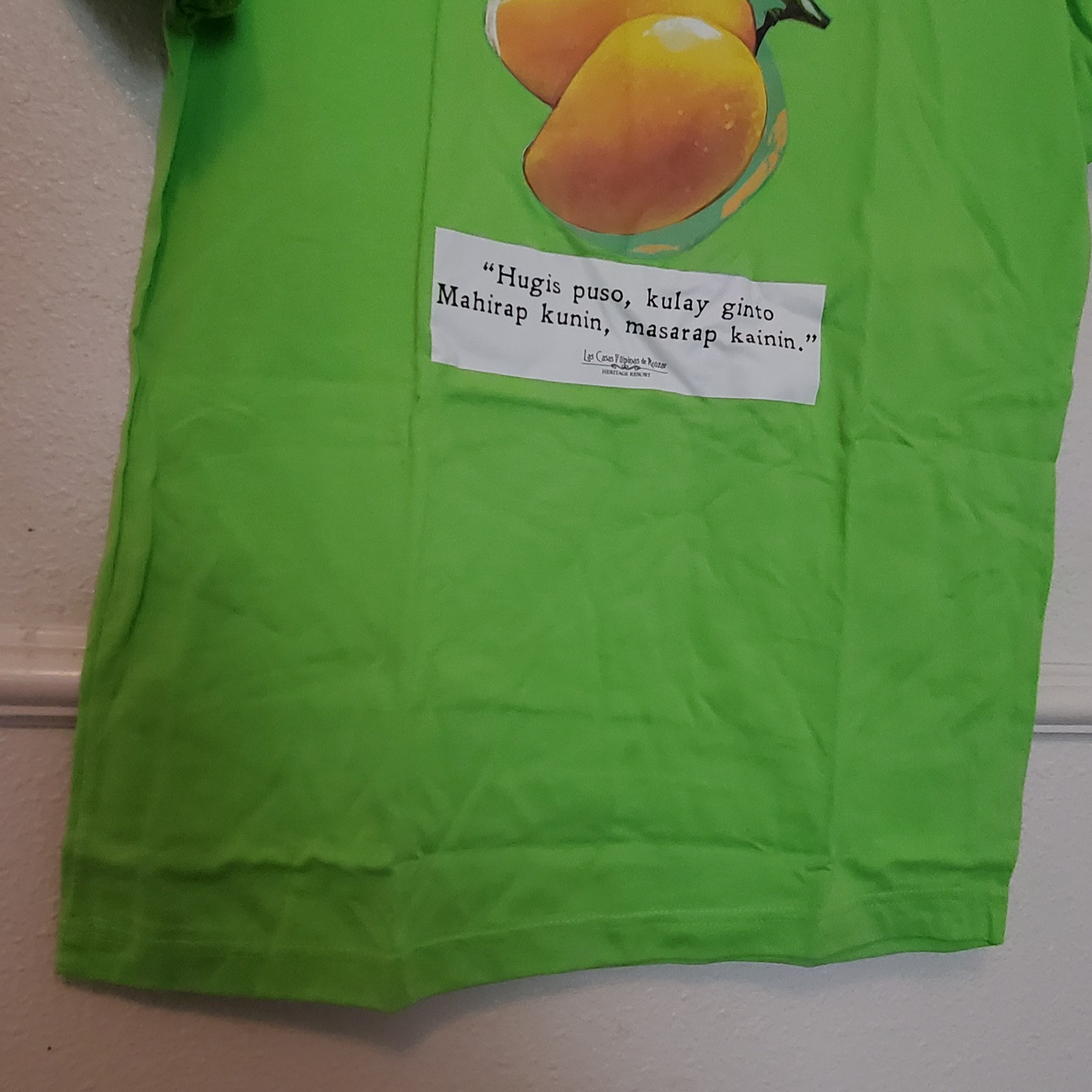 Blue Corner Filipino Mango Graphic T-Shirt Medium Lime Green Philippines