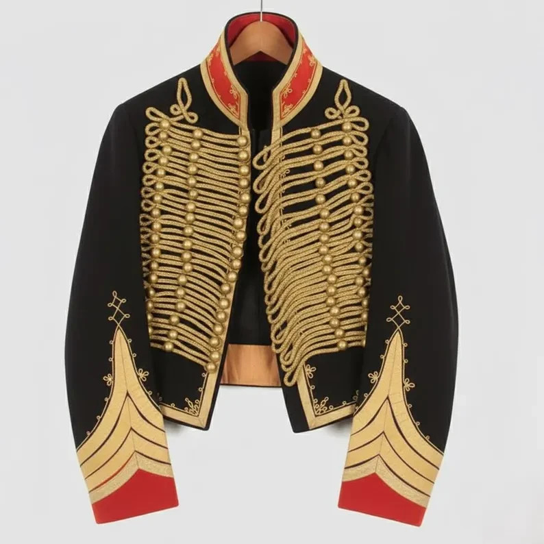 Military Dolman Hussar Jacket Napoleonic Uniform Tunic Pelisse Hendrix Jacket