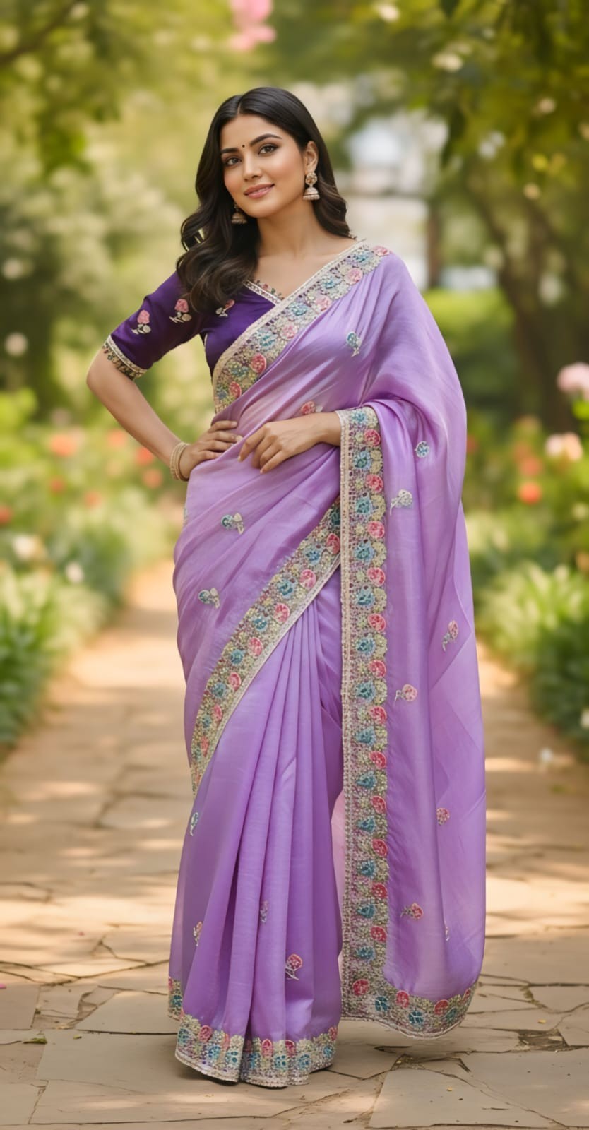 SARI INDIAN PAKISTANI WEDDING BLOUSE NEW SAREE DESIGNER BOLLYWOOD PARTY WEAR