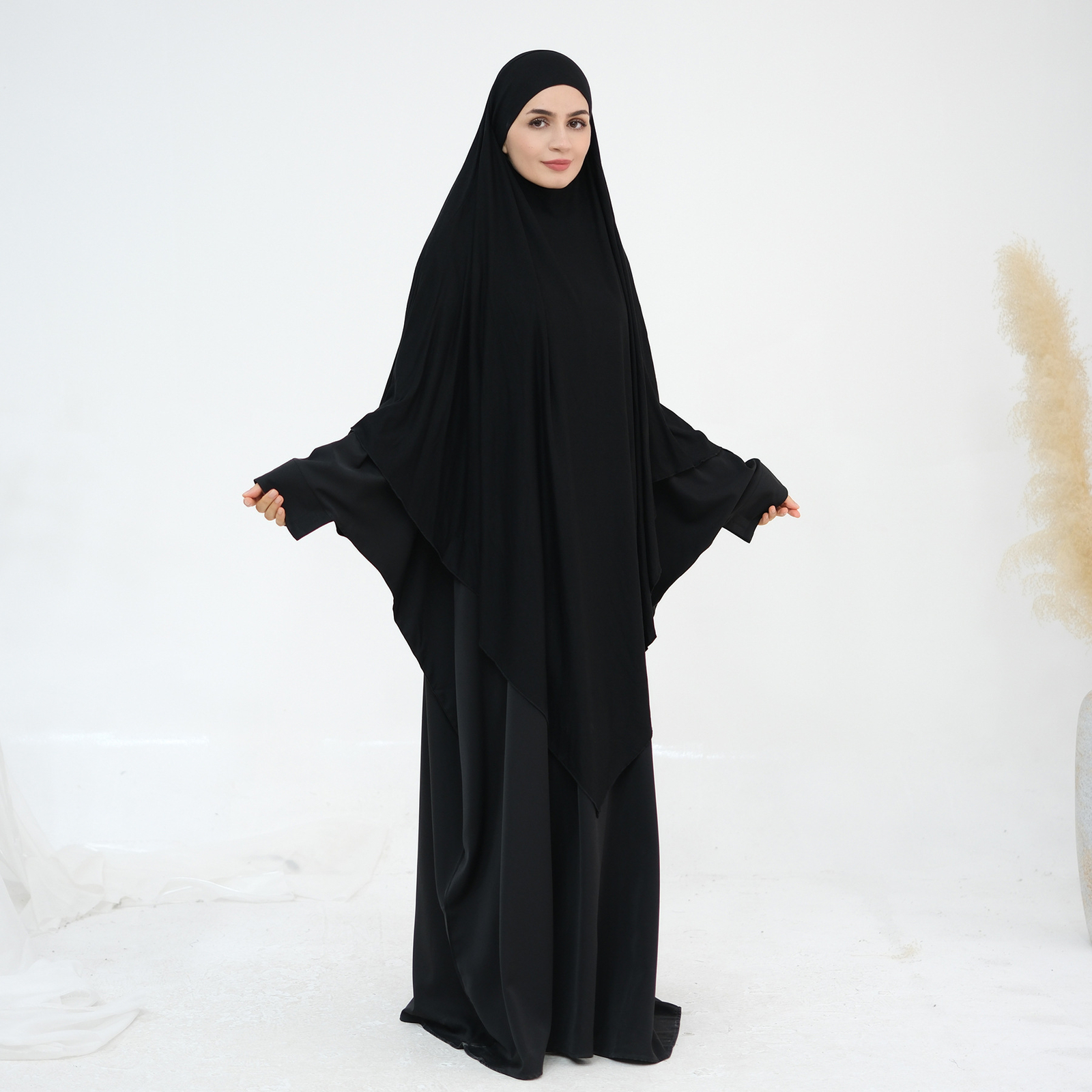 Muslim Women Headscarf Overhead Khimar Turban Islamic Prayer Shawls Burka Niqab
