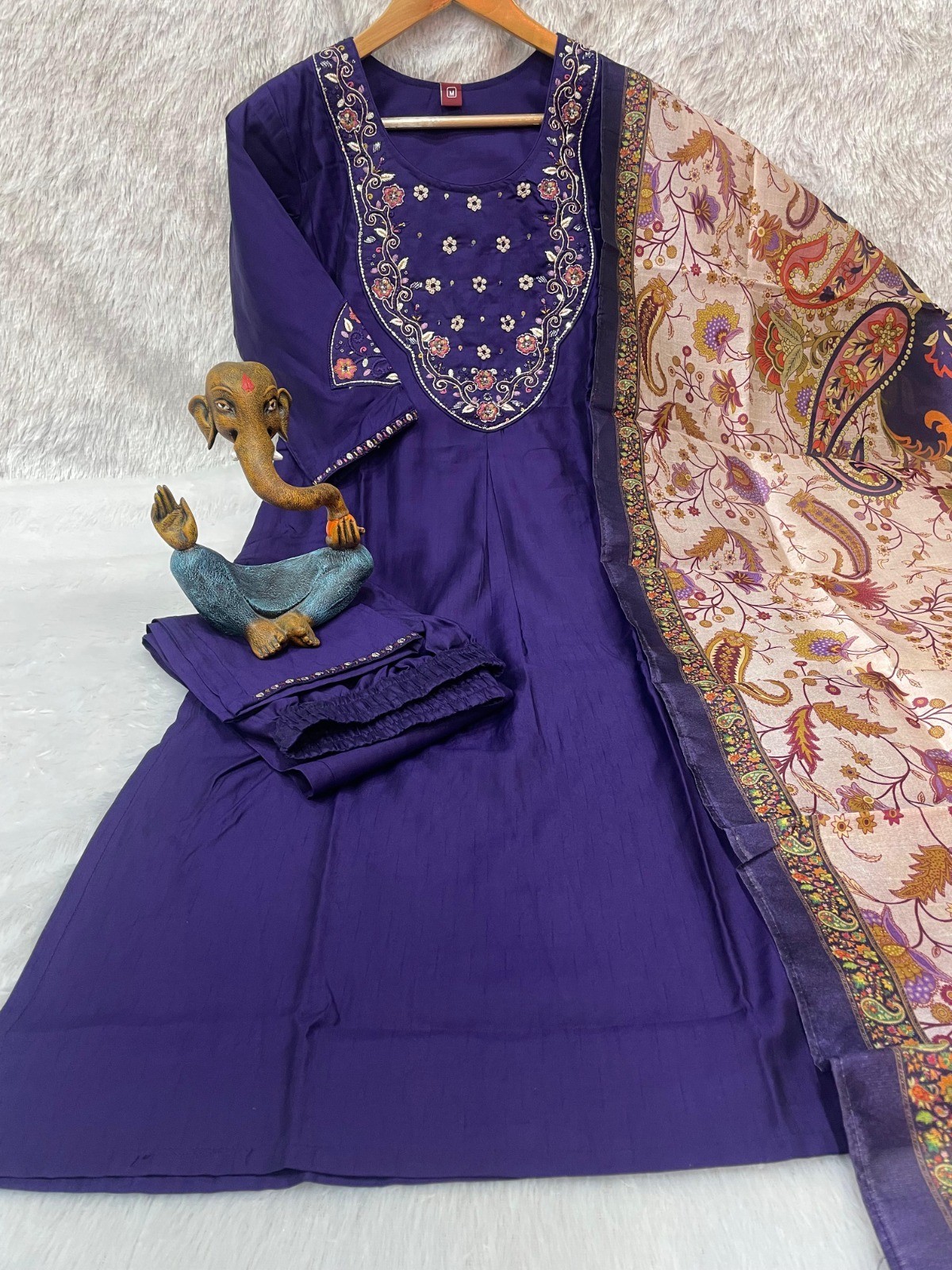 Women Bollywood Kurta Pant Dupatta Set Indian Designer Top Salwar Kameez Kurti