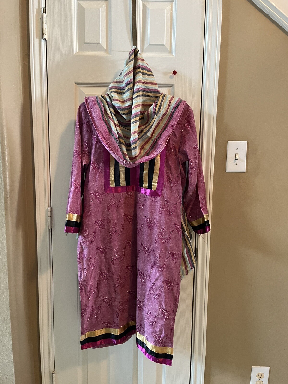 Indian Pakistani Designer Soft Khaddar Kameez Shalwar With Shawl