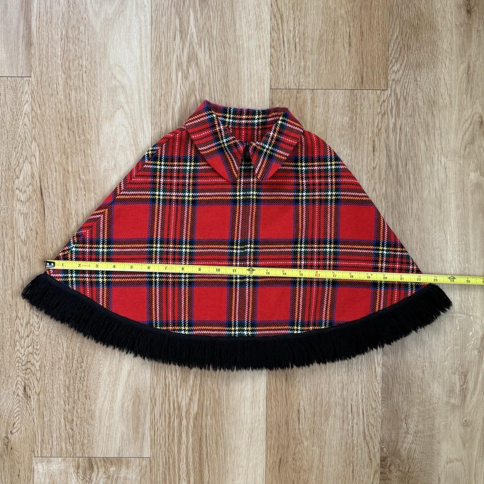 Vintage Tartan/Plaid Wool Blend Holiday Winter Cape Child Size Made in Scotland