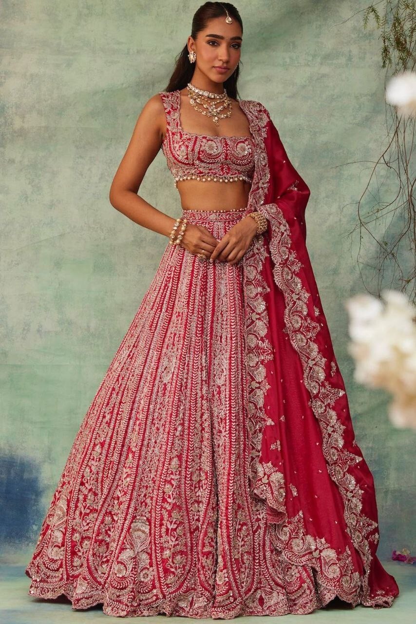 LATEST DESIGNER HEAVY BOOMER SILK LEHENGA CHOLI WITH DUPATTA FOR BRIDAL