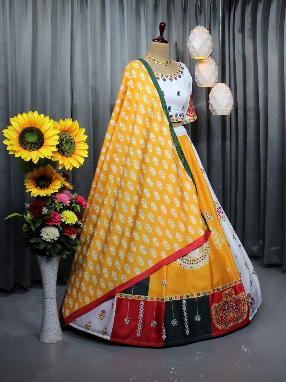 Beautiful Multicolor Navratri Lehenga Choli For Women By Aadat export
