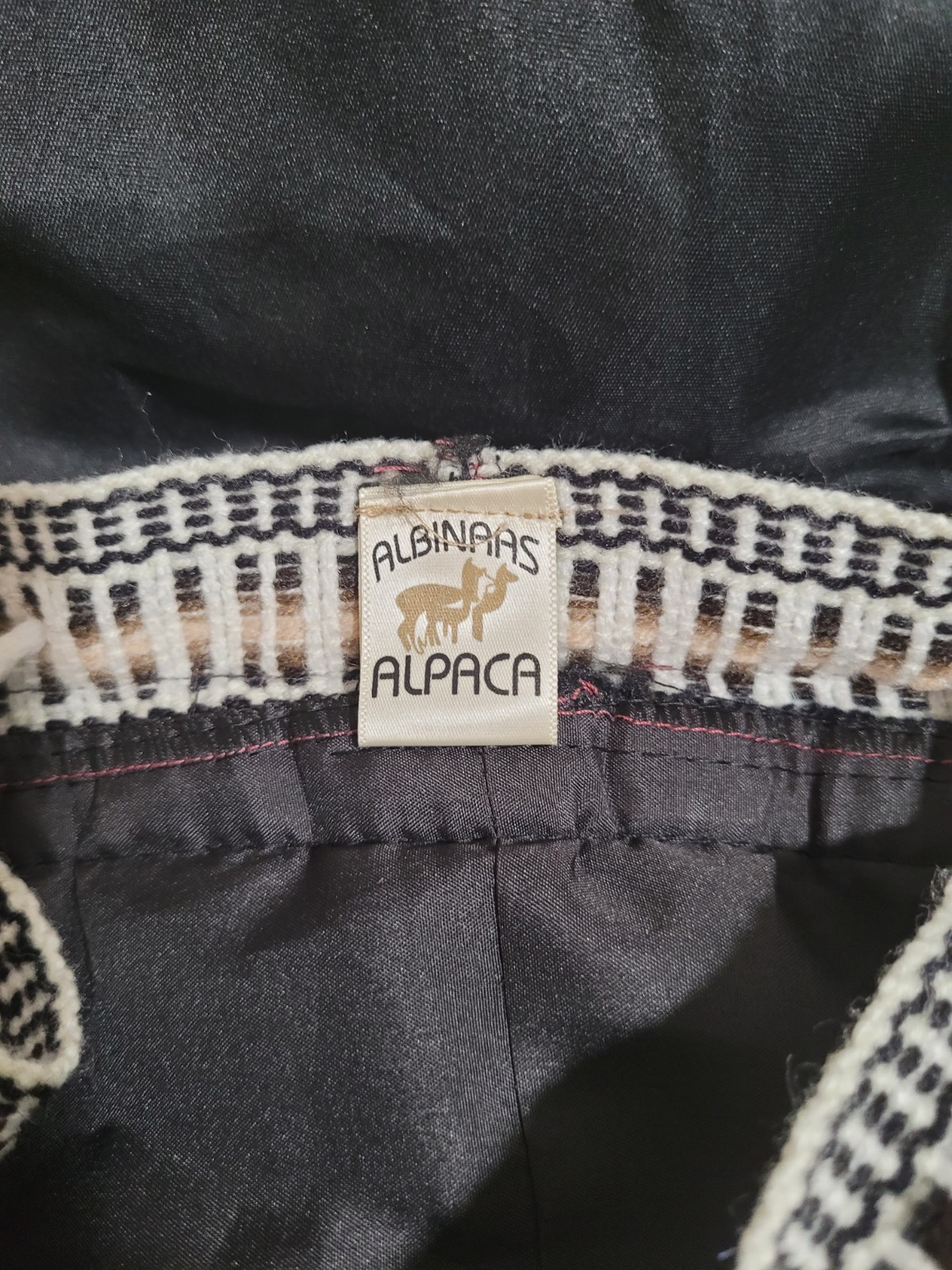 PERUVIAN Backpack. Albinaas Alpaca. Made In Peru . Black/brown