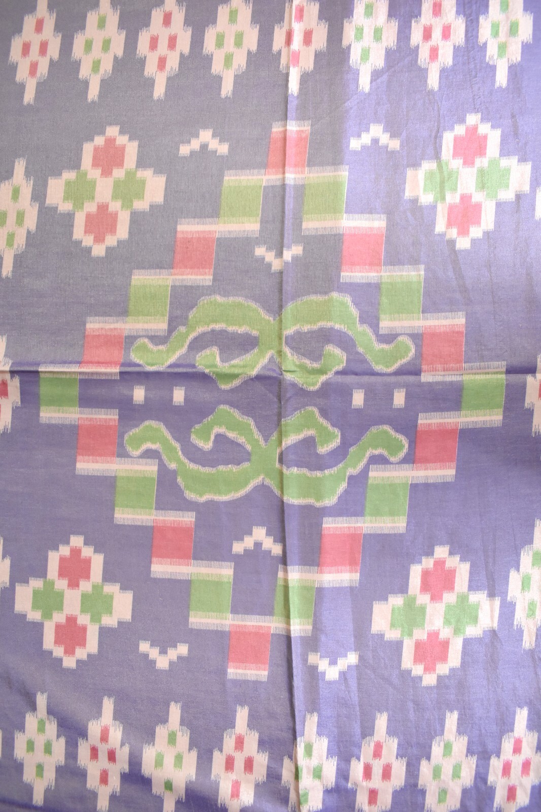FNC Vintage Saree Pink Sambhalpuri Hand Woven Ikat Printed Silk Sari Fabric 5YD