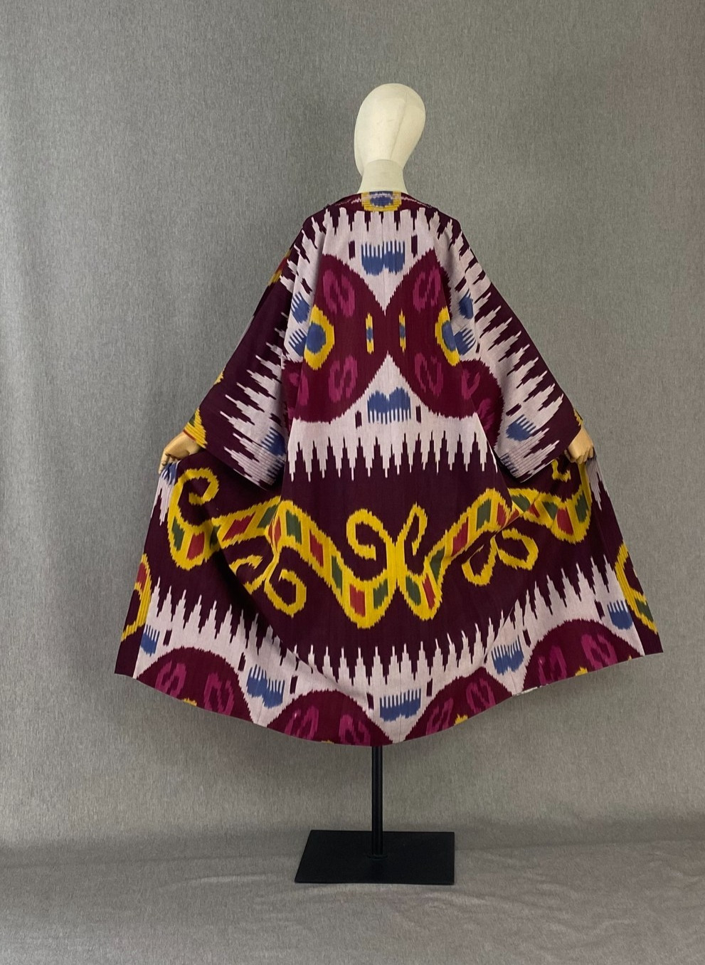 Uzbek Ikat Chapan Handmade Cotton Kimono Kaftan Boho Jacket Robe Festival Coat