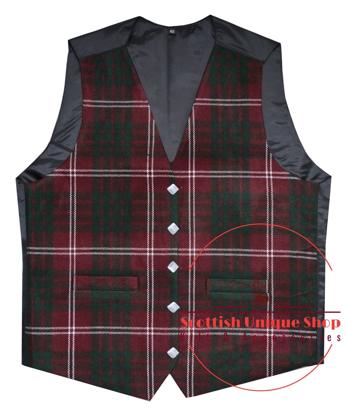 Scottish Tartan VEST 5 Buttons Formal Kilt WAISTCOAT – Highland Wedding Vests